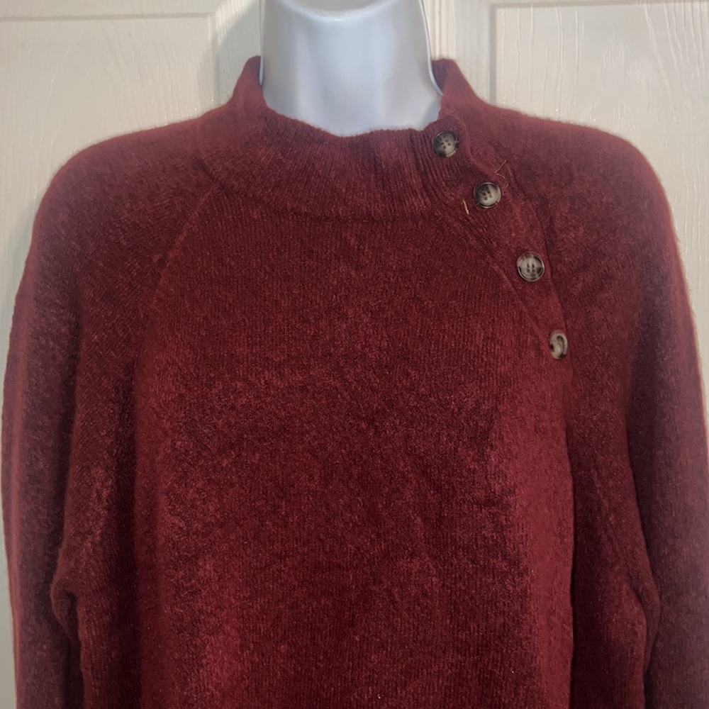 J.Crew Burgundy Soft Knubby Sweater XXL - Picture 3 of 5